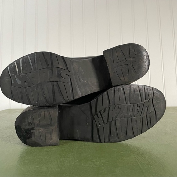 Stuart Weitzman Biker-Style/Western Ankle Boots in Black Leather - Picture 8 of 9